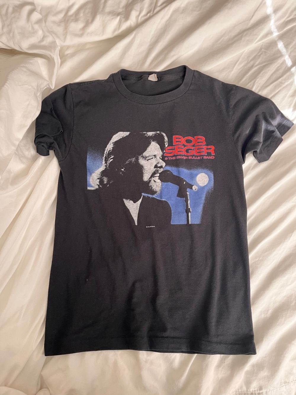 Vintage 80s Bob Seger & The Silver Bullet Band T-shirt 1986 black large